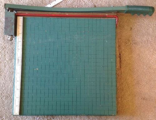 Premier 12&#034; Guillotine Paper Cutter PhotoTrimmer Good Vintage Condition, Works