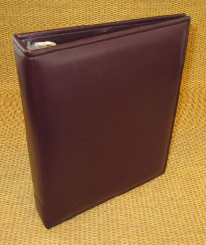 Classic 1.125&#034; Rings | Burgundy LEATHER FRANKLIN COVEY/Quest OPEN Planner/Binder