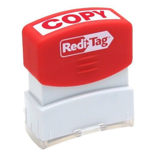 Redi-Tag Pre-Inked COPY Stamp, Stamp Impression Size: 9/16 x 1-11/16 Inches, Red
