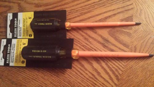 Klein Tools 602-6 &amp; 601-6-5/16&#034; &amp; 3/16&#034; Stright Slot insulated NEW!  6 inch