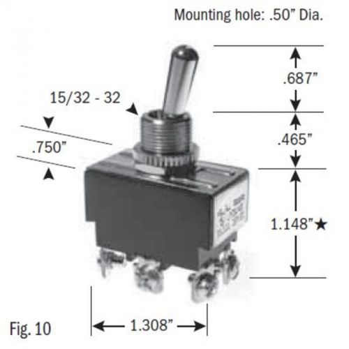 Nickel Switch Dpdt On-Off-(On) Momentary Contact 125 Vac 15A/250 Vac 10A 9400