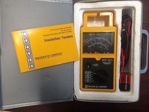 WIT-801 SQUARE D COMPANY 500Vdc INSULATION TESTER METER HAND HELD EXCELLENT COND