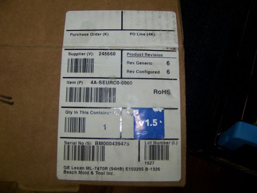GE Lexan (94HB) ML-7470R Container Item # 4A-SEURC0-0000 New in box