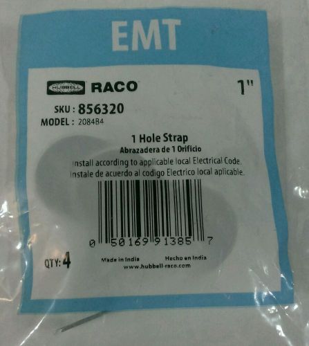 (2) 4 PACKS RACO 1&#034;EMT 1 HOLE STRAP NEW
