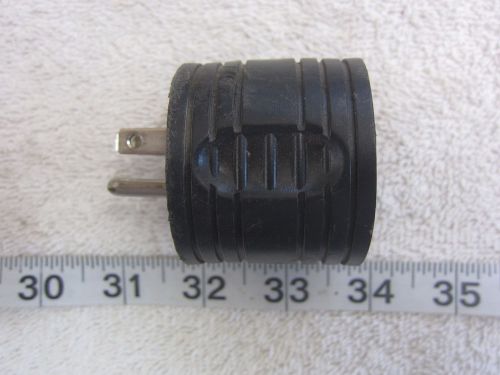 15a 125v straight plug to 30a 125v straight connector adapter cord, used for sale