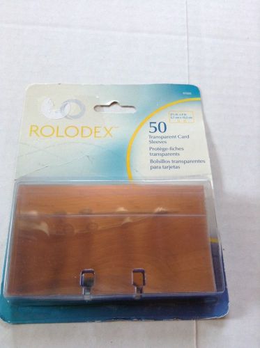 Rolodex 50 Transparent Card Sleeves New 2.25&#034;X4&#034; 67650