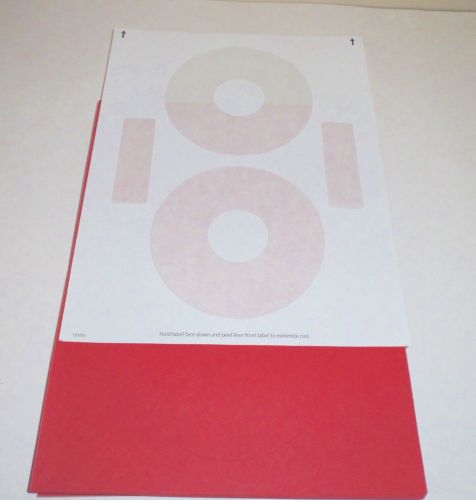 CD/DVD Labels 2 Up Red (Neato) 100 labels