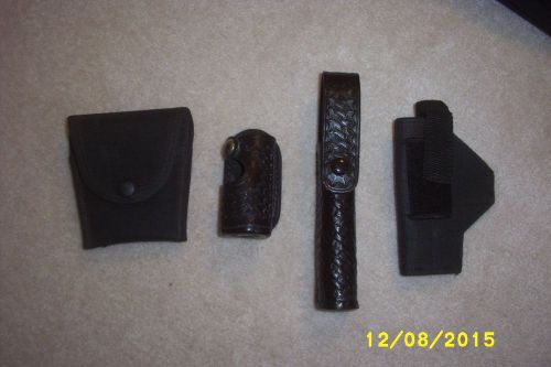 Grouping of Police Duty Gear: Holster for .32, O.C. Holster, Cuff Case, &amp; Pouch