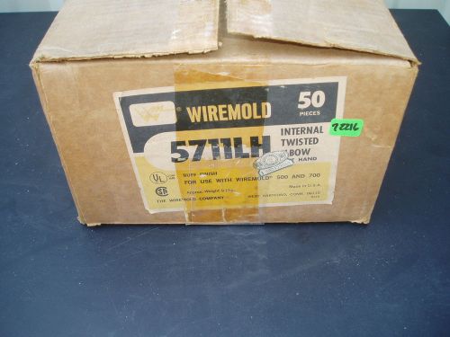 Box 50  pcs wiremold 5711lh internal twisted elbox, color buff nos for sale