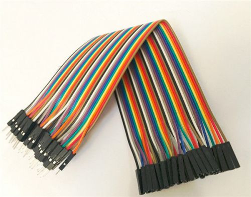 40PCS Dupont Wire Jumper 2.54mm 1P-1P Cable 20cm Male to Female NEW Feshion