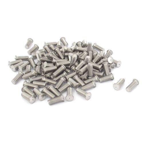 M4x10mm 304 stainless steel welding stud machinery screws w soldered dot 100pcs for sale