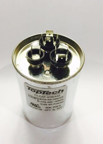 Dual capacitor 3+35 3/35 35/3 mfd 370v 370 440v ac motor hvac 440 vac v uf for sale