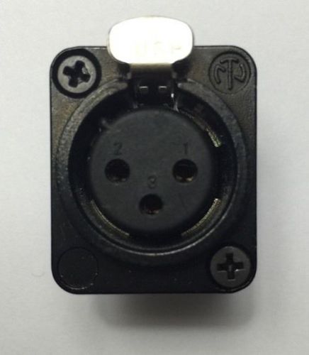 Neutrik nc3fd-lx-bag xlr 3 pin panel mount female chassis socket connector for sale