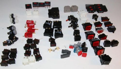 Mixed Lot of 82 NEW Marquardt Illum Rocker Slide Toggle Switch Switches w/ case