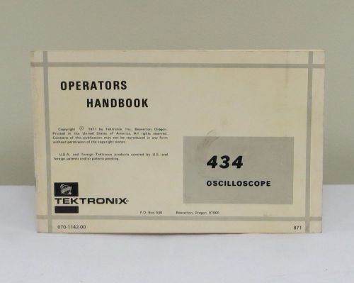 Tektronix 434 Oscilloscope Operators Handbook