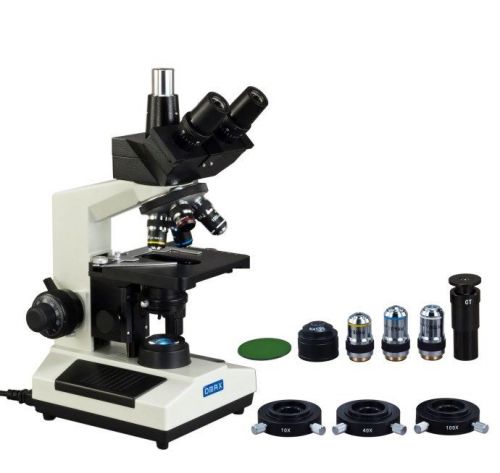 OMAX Phase Contrast LED Trinocular Biological Compound Microscope 40X-2500X