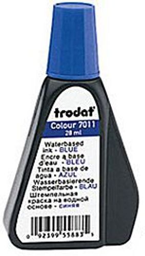 Trodat / IDEAL Refill Stamp Ink, 1 ounce Bottle, Blue Ink