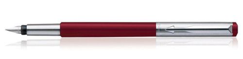 BEST PRICE Parker Vector Mettalix Chrome Accents Fountain Pen (Red)