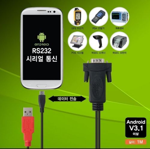 Android to RS232 Converter FTDI OTG USB 300~921,600bps AOA DB9 USB-A#