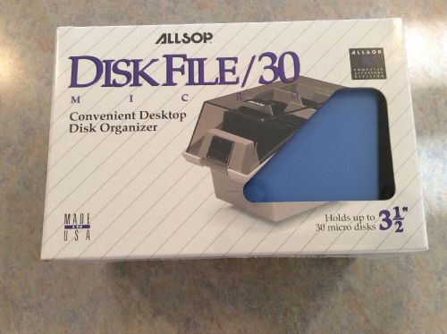 Allsop Disk File 30 3.5&#034; Disk Filing Tray -Brand New Sealed Package-blue