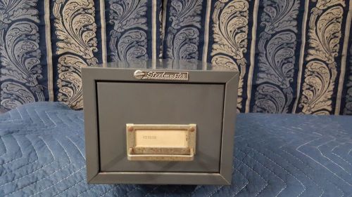 Vintage Industrail Steelmaster Gray Single Drawer Card File Cabinet 16&#034;x6.5&#034;x5&#034;