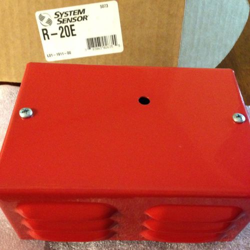 R-20E System Sensor Relay Module W/ Red Enclosure, LED Activation.
