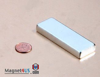 1pc quality neodymium 3&#034;x 1&#034;x 1/4&#034;thick rare earth magnet block sale superstrong for sale