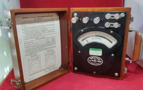 Weston AC DC Model 370 Electrodynomometer Ammeter 1940&#039;s No.10674