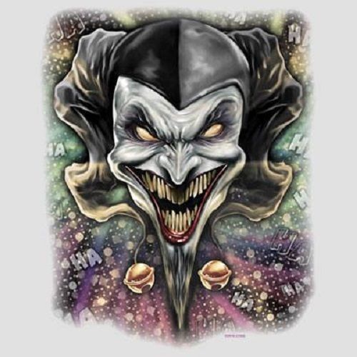 Wicked Jester HEAT PRESS TRANSFER for T Shirt Tote Sweatshirt Quilt Fabric 676o
