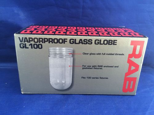 RAB Vaporproof GL100 Threaded Glass Globe - Fits Series 100 fixtures