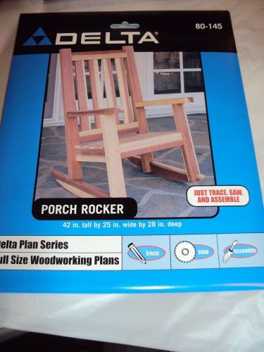 Porch rocker full size woodworking plans- 80-145 brand new! for sale