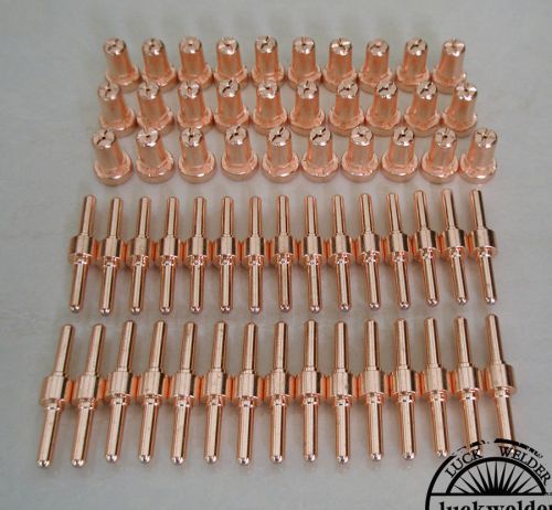 60pc consumables extended long tip electrode fit pt31 lg40 40a air plasma cutter for sale