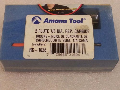 Amana Tool RC-1026 2-flute 7/8&#034; dia. Replaceable Carbide Router Bit 1/4&#034; Shank