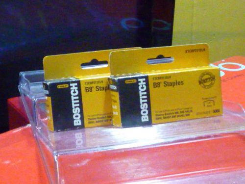 2 Stanley Bostitch B8 Staples   1/4&#034;  or 6 mm 5000 Power Crown Staples