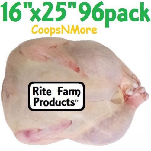 96 pk of 16&#034;x25&#034; turkey shrink bags poultry food processing saver heat freezer for sale
