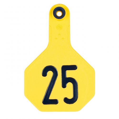 Y-tex 7712001 all american 3-star numbered tags, medium, yellow, pack of 25, new for sale