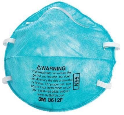CDC Approved, Disposable Respirator, N95, Green, 20 Masks ($1.25 Per Mask) 8612F