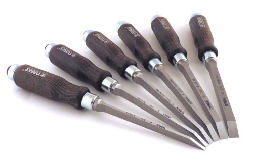 Mortise chisel set small tool fine grained blades tempered chrome steel bevel for sale