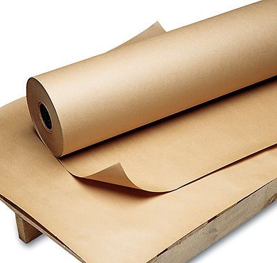 36&#034; x 600&#039; poly-coated kraft wrapping paper (60 lb.) (1 roll) for sale