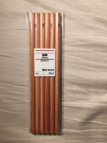 NEW Muji Pack 6 Pencils, 2B