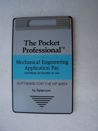 The Packet Professional Mechanical Engineering Application Pac for HP 48GX/SX
