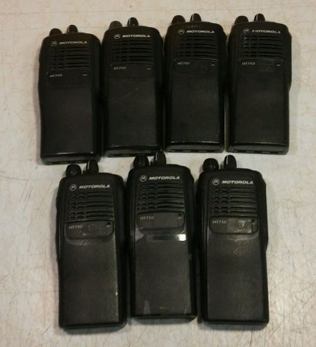 Lot of 7 motorola ht750 aah25kdc9aa3an vhf 16ch radio not working for parts for sale