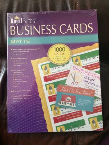 Royal Brites™ Business Cards Make Your Own 1000 Matte Cards 28992 Free S/H