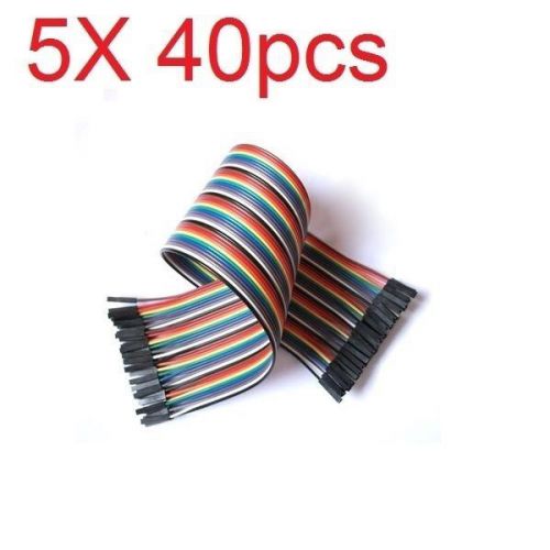 5X40pcs 30cm Female to Female Color Breadboard Cable Jump Wire Jumper For RC Mod