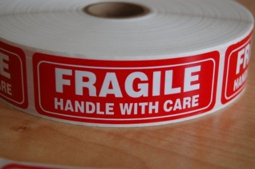 OfficePro Pro TEK FRAGILE Sticker Handle With Care Shipping Labels-Self-Adhesive