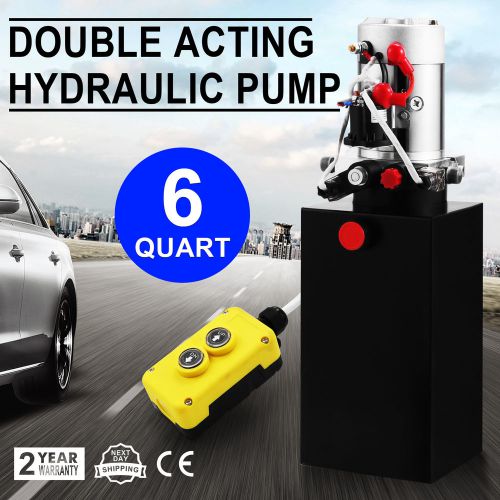 6 QUART DOUBLE ACTING HYDRAULIC PUMP DUMP TRAILER CONTROL KIT GRAVITY-DOWN