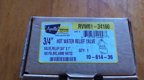 NEW IN BOX APOLLO HOT WATER RELIEF VALVE RVW61-34160