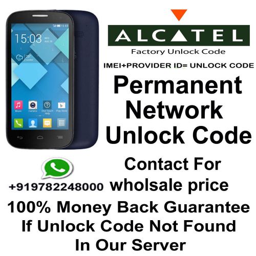 Unlock Code Alcatel OT-995X OT-2052A 4028J 4028S One Touch Fire 9010X