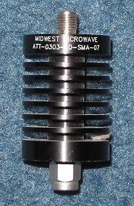 Midwest Microwave SMA Coaxial 10 dB Attenuator ATT-0303-10-SMA-07 DC-18 GHz