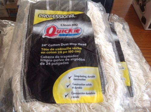 10 - quickie 24&#034; cotton dust mop heads model: 0694 for sale